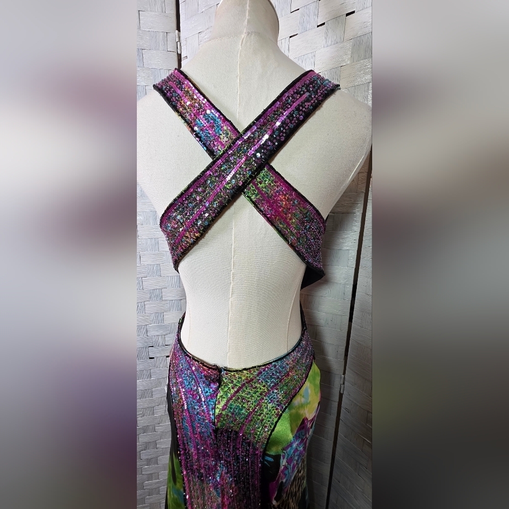 90's NIKI LAVIS Multi-Color Gown - Picture 6 of 9